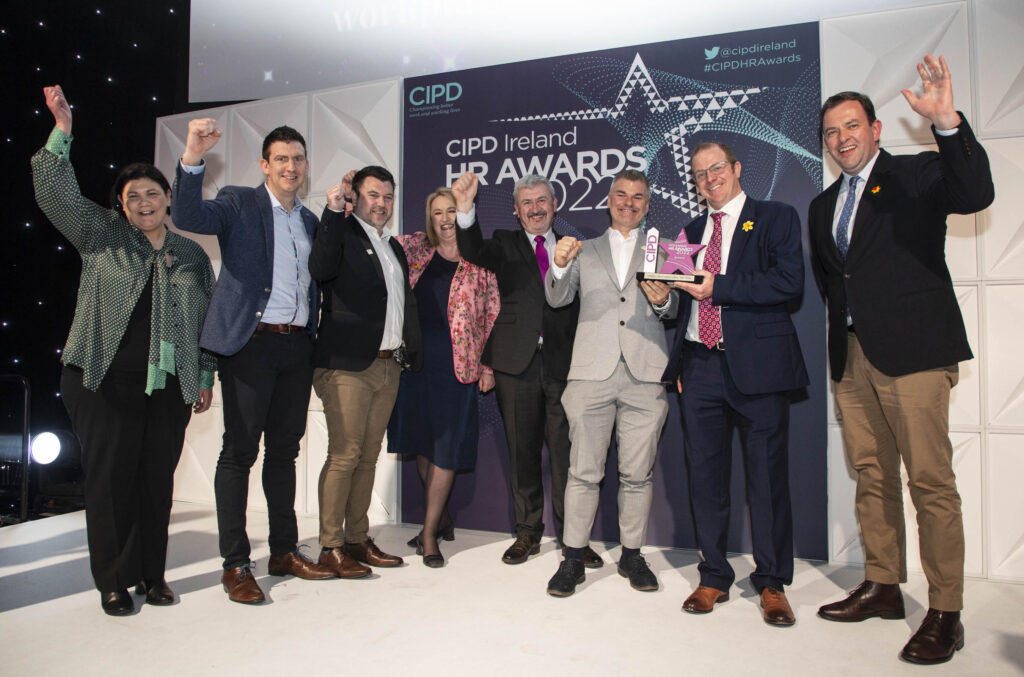 CIPD Ireland HR Awards 2022, held in the Mansion House, Dublin. March 2022 Pictured: Winner, Embedding a culture of workplace wellbeing (small) – Office of Government Procurement