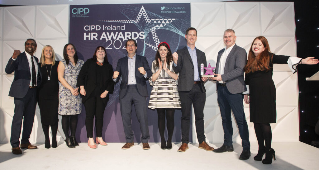 CIPD Ireland HR Awards 2022, held in the Mansion House, Dublin. March 2022 Pictured: Winner, Employee empowerment and trust – Spark Innovation Programme with Health Innovation Hub Ireland