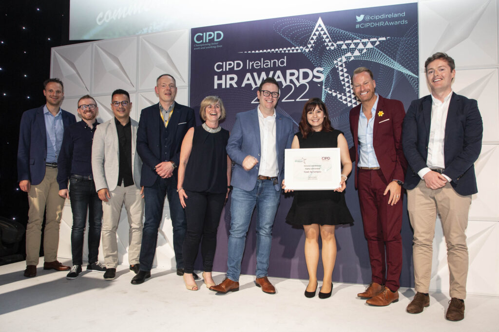 CIPD Ireland HR Awards 2022, held in the Mansion House, Dublin. March 2022 Pictured: Inclusion and diversity, highly commended – Food + by Compass