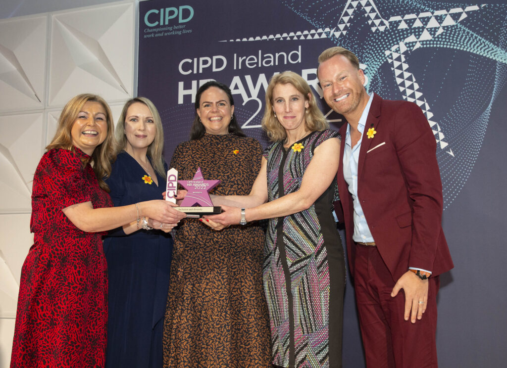 CIPD Ireland HR Awards 2022, held in the Mansion House, Dublin. March 2022 Pictured: Winner, Inclusion and diversity – FINEOS Corporation