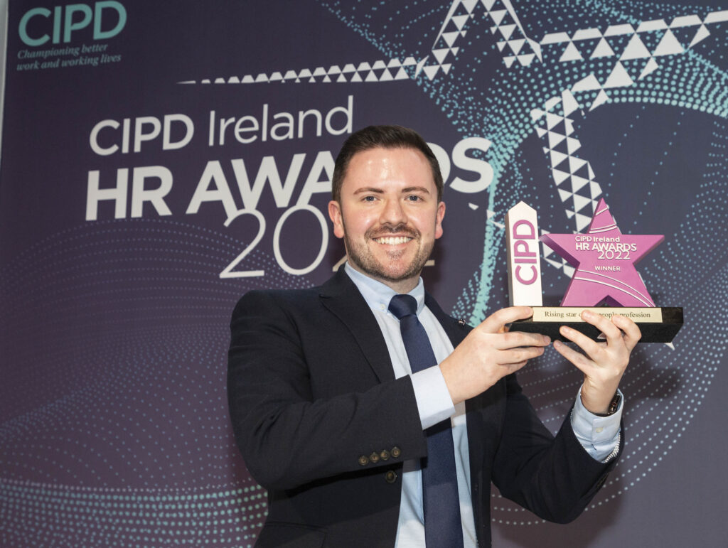 CIPD Ireland HR Awards 2022, held in the Mansion House, Dublin. March 2022 Pictured: Learning and development – Jason Martin of PwC